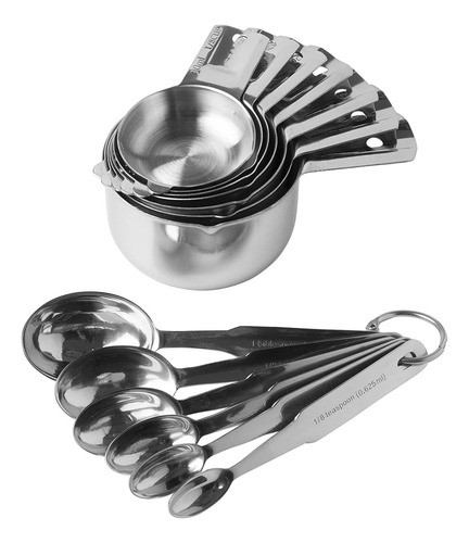 Cucharas Y Vasos De Medir Juego Completo De 13 Piezas 0