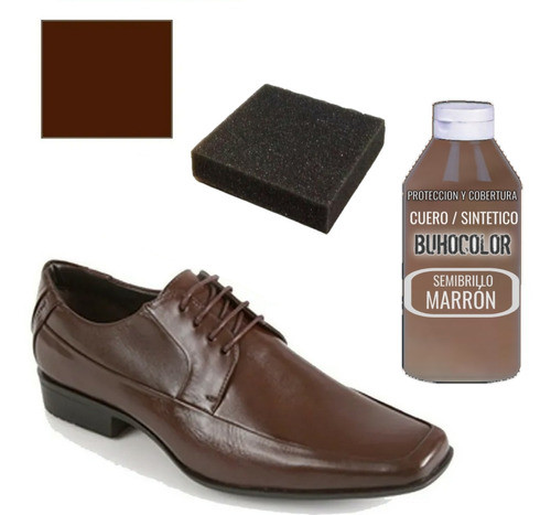 Tinta Restauradora Zapatos Color Marrón X 120ml + Aplicador 0