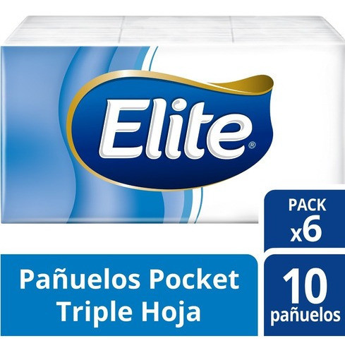 Elite Pañuelos Pocket Triple Hoja 6 Paquetes 10 Unid 0