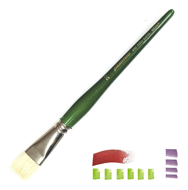 Pincel Chato Plantec 8780 Pelo Cerda Blanca N 20 0