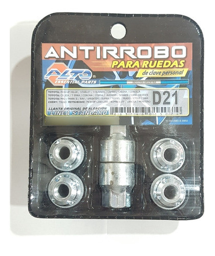 Juego De Tuercas  Antirrobo Toyota Etios Llanta Aleación 0