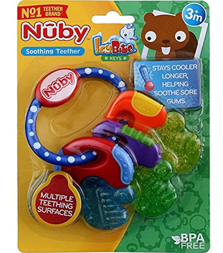 Nuby Icybite Hardsoft Teething Keys 2pack 0