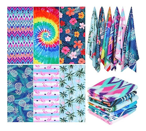 Paquete De 6 Toallas De Playa Ligeras De 0
