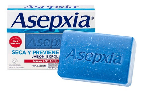 5 Un Asepxia Jabón Exfoliante X 100grs Antiacné Grasitud 0