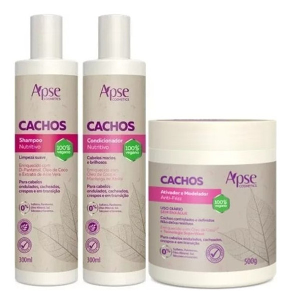 Kit Apse Shampoo, Condicionador E Ativador Cachos 0