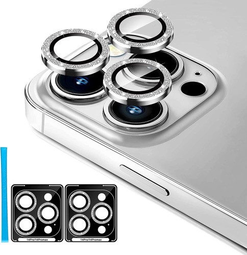 Protector De Camara Para iPhone 14 Pro Y Max Silverg (2 Kit) 0