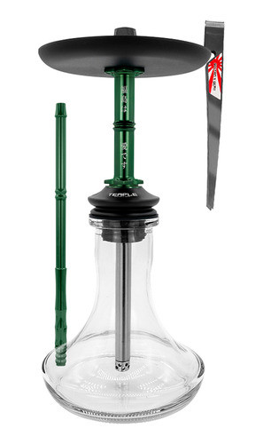 Narguile Completo Temple Skmt - Verde / Clear 0
