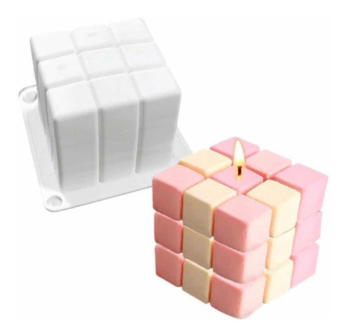 Molde Silicona Vela Cubo Rubik 0