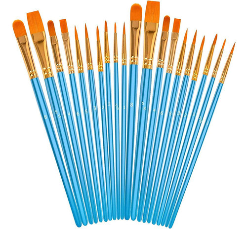 Conjunto De 20 Pinceles Redondos Para Pintura En Varios Tama 0