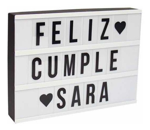 Cartel Pizarra Luminoso Led Con Letras Intercambiables 0