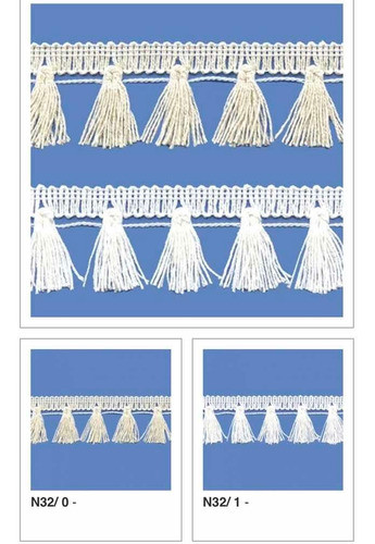 Fleco De Algodón 3,5 Cm X 10 Mts. Blanco O Crudo. 0