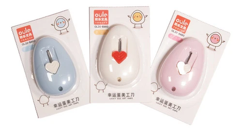 Mini Cutter De Corazón Celeste X6 - Goldin Papelería 0