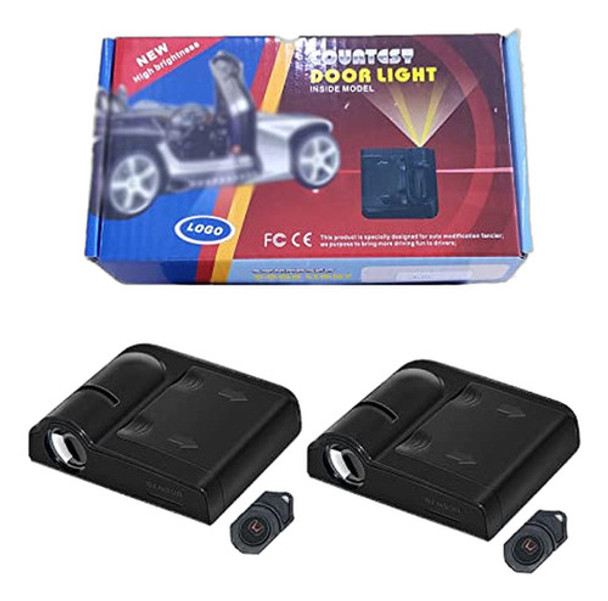 2 Proyectores Logo Peugeot Luces Para Puerta Auto A Pila 0