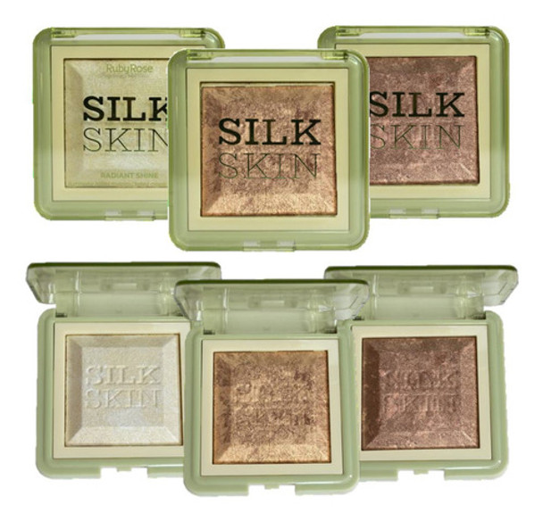 6 Iluminador Mosaico Silk Skin G1 Hbf1600 Ruby Rose Atacado 0