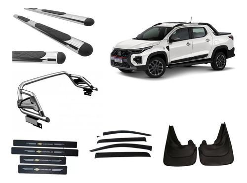 Pack Equipamiento 5 Accesorios Cromados Para Fiat Strada 0