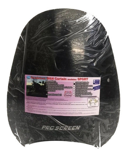 Parabrisas Curtain Univ Windshield Mediano Redondo Negro # 0