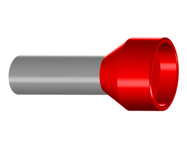 Terminal Tipo Pino P/1 Conductor, Cal. 10mm2, Rojo 0