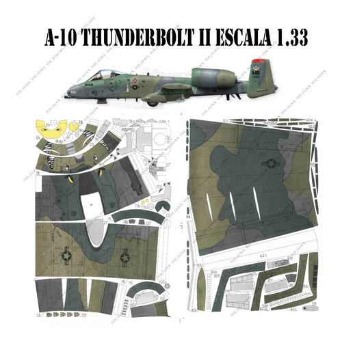 A 10 Thunderbolt Ii Papercrfaft Escala 1.33 0
