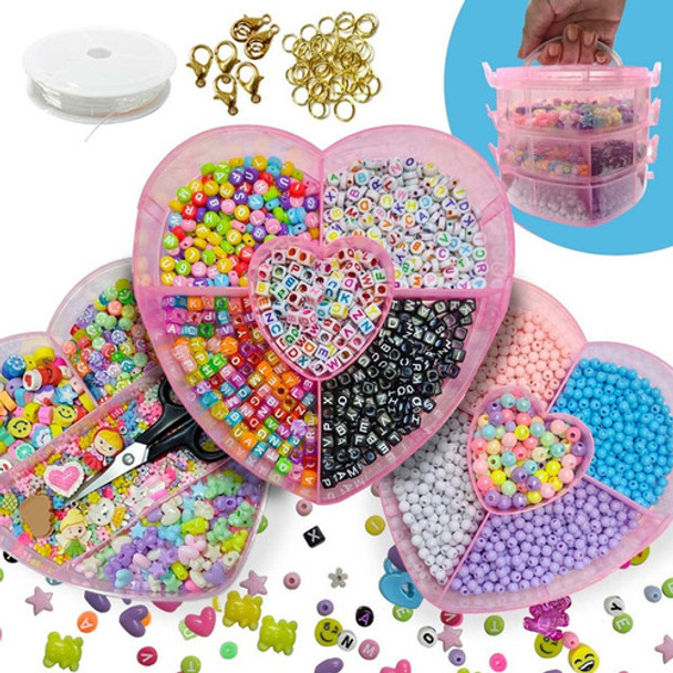 Kit Miçangas Coloridas Infantil Completo Pulseiras 2830pçs 0
