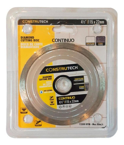 Disco Diamantado Continuo 115mm Construtech U R U 0
