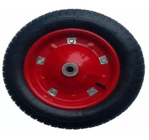 Rueda Maciza Para Carretilla Eje De 16 Mm - Tyt 0