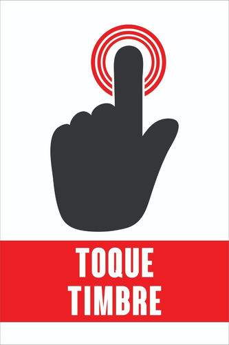 Cartel Pvc Toque Timbre 0
