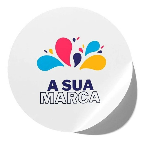 100 Etiqueta Adesivo Rótulo Em Vinil Personalizado 5x5 Cm 0