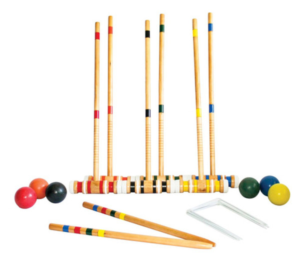Conjunto De Croquet Para Seis Jugadores Con Mazos Y Pelotas 0 Conjunto De Croquet Para Seis Jugadores Con Mazos Y Pelotas 0