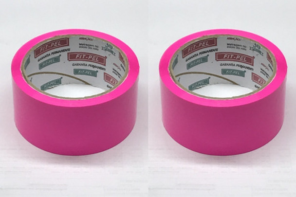 2 Fitas P/ Entelagem Decoração Rosa (pink) 48mm X 40 Metros 0