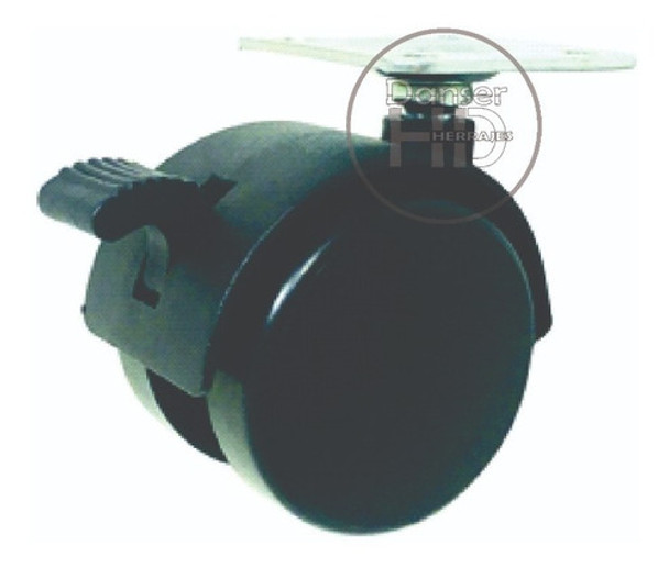 Rueda Plastica Muebles 40mm Giratorias Con Freno 10kg 0