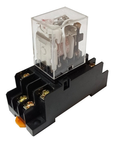 Relay 220v Con Zócalo Riel Din 2 Na Nc - Electroimporta - 0