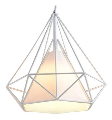 Lampara Colgante Estilo Jaula. Blanca, Iluminación, Luz. 0