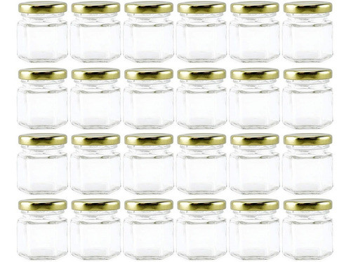 Cornucopia Mini Tarros De Cristal Hexagonales (1.5 Oz 0