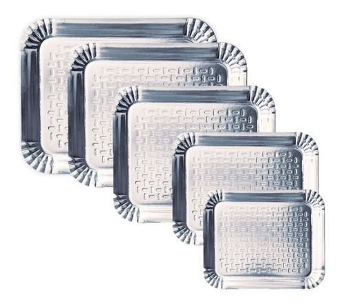 Bandeja De Papelão Laminado Retangular Nº2 18x22 10unid 0