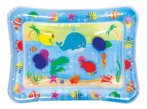 Tapete Bebe Inflável C/ Água Divertido Oceano Buba 0