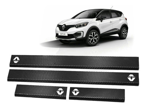 Cubre Zocalo Simil Carbono P/ Renault Captur Accesorio 0