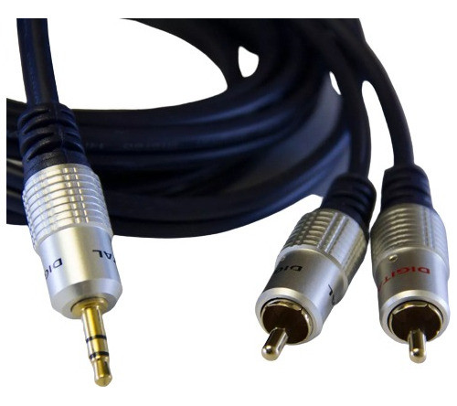 Cable Mini Plug Stereo A 2 Rca. 5mts Reforz. Puresonic. 0