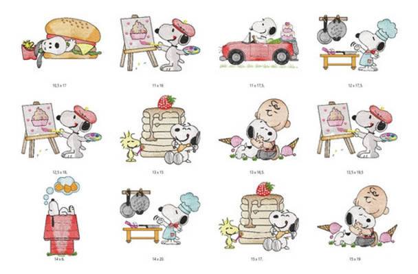 33 Matrices P/ Maquina Bordar Snoopy 0