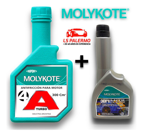 Kit Aditivo Antifricion Molykote A4 Limpia Inyectores Nafta 0