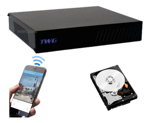 Gravador Dvr 4 Canais Hibrido 1080p Inteligente Hd 500gb 0