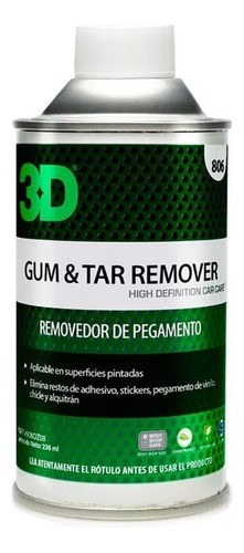 Removedor De Brea Alquitran Y Pegamento Gum & Tar Remover 3d 0