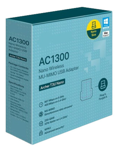 Adaptador De Red Tp-link Archer T3u Nano 0