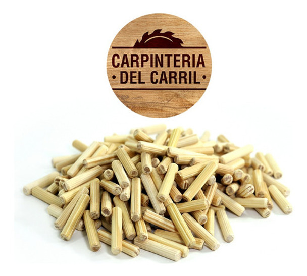 Tarugo De Madera Estriado 8 Mm X 40 Mm X 100 Unidades 0