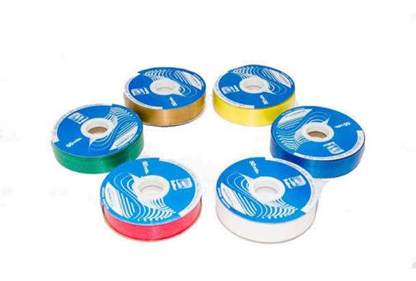 Cinta Moño Regalo Lisa Color X 12 Rollos De 20 Mm X 50 Mts 0