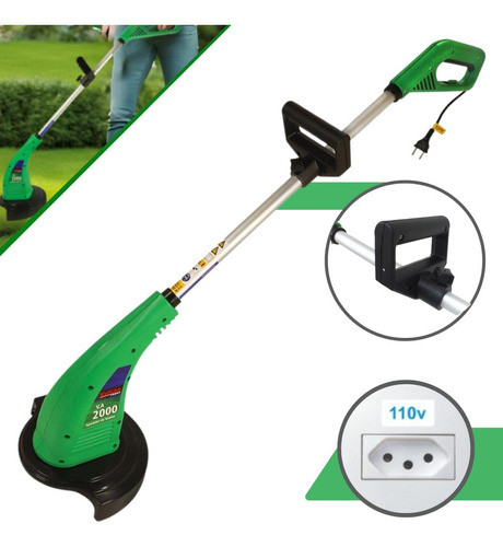 Cortador Aparador De Grama Elétrico 127 Volts Vulcan Va2000 0