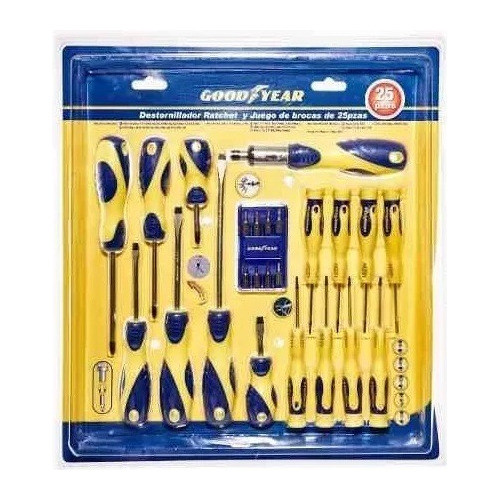 Set Herramientas 25 Piezas Good Year ®  - Philips/plana/torx 0