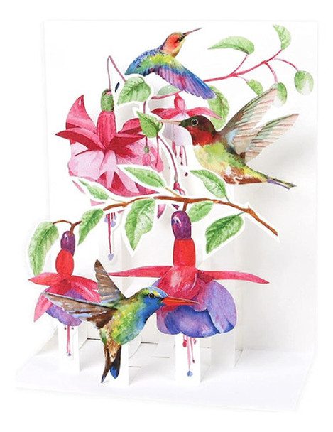 Up With Paper Pop-up Sight 'n Sound Greeting Card - Colibríe 0 Up With Paper Pop-up Sight 'n Sound Greeting Card - Colibríe 0