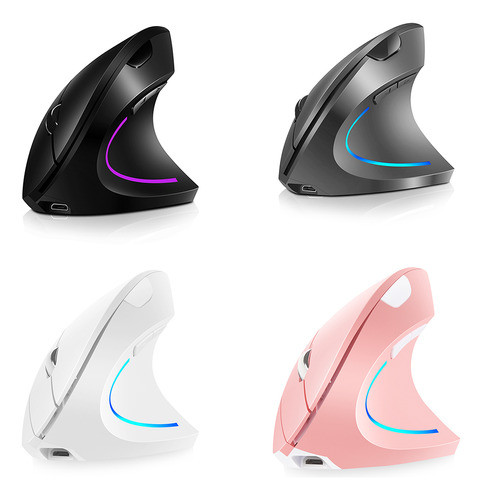 Mouse Sem Fio Vertical Recarregável Ergonômico... 4g 0