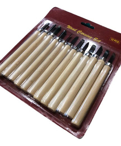 Set De Gubias Sapiens X12 Con Mango De Madera 0