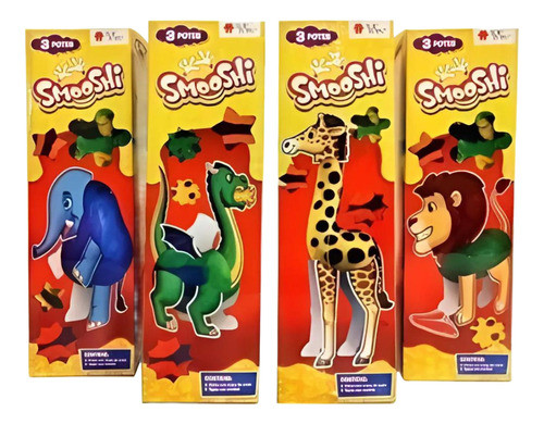 Juego De Masas Pack 3 Potes Smooshi 0